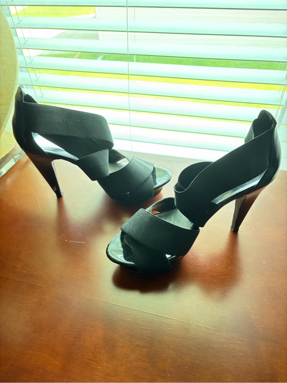 Jessica Simpson Black Crisscross High Heel Sandals